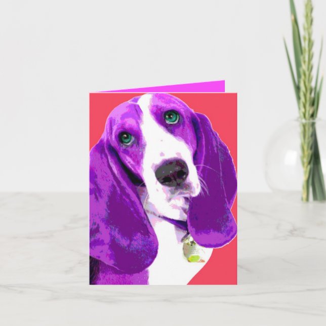 Carte Art de bruit Basset Hound (Devant)