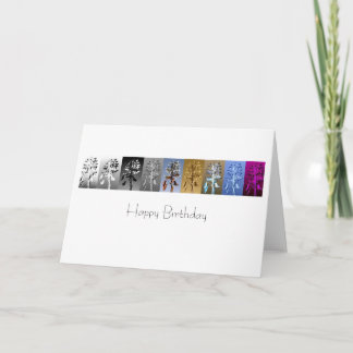 Carte Art de bruit de fleur : Joyeux anniversaire