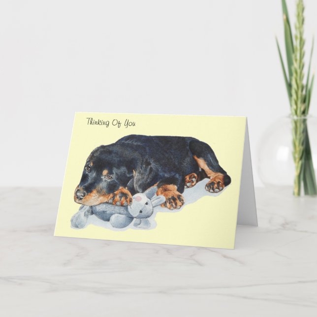 Carte art de caresse d'ours de nounours de chiot de (Devant)