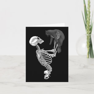 Carte Art de chat squelette pour hommes et femmes Costum