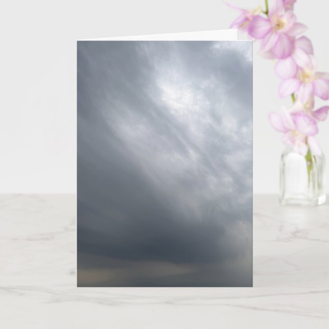 Carte Art de ciel orageux gris dramatique (Orchidée)