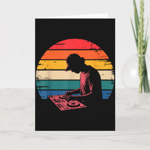 Carte Art de Dj drôle Hommes Femmes Producteur de musiqu