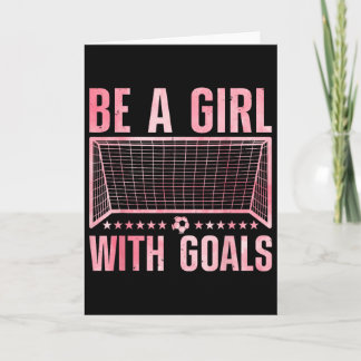 Carte Art de football drôle pour femme fille joueuse de