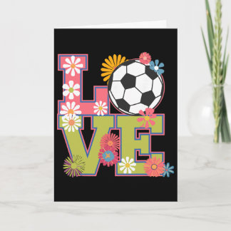 Carte Art de football drôle pour femme fille joueuse de