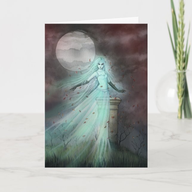 Carte Art de Halloween d'imaginaire de fantôme de (Devant)
