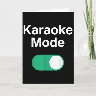 Carte Art de karaoke drôle pour hommes femmes musique ch