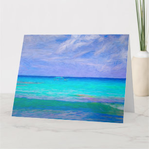 Carte Art De La Mer Bleue Des Caraïbes