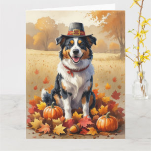 Carte Art de l'Action de grâce Feuilles d'automne Berger