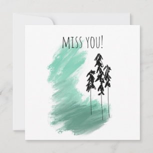Carte Art de l'arbre vert scandinave simple menthe moder