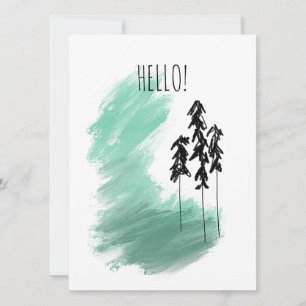 Carte art de l'arbre vert scandinave simple moderne ment