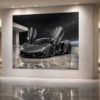 Carte Art de l'hypercar futuriste de luxe