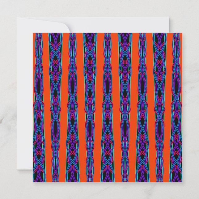 Carte Art de ligne de ruban duel miroir moderne abstrait (Devant)