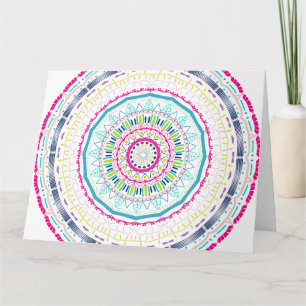 Carte Art de mandala coloré vibrant