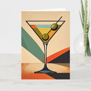 Carte Art de Martini à bloc de couleur moderne du milieu
