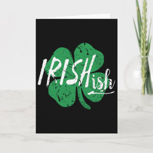 Carte Art de mot irlandais Saint-Patrick Vintage Shamroc