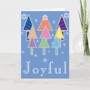 Carte Art de Noël Coloré Moderne Cool Chic Vacances