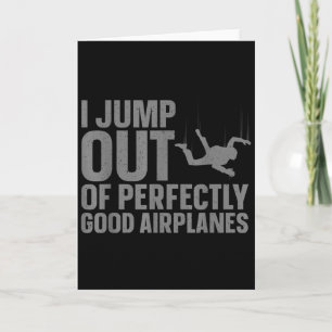 Carte Art de parachutisme pour hommes femmes parachutism