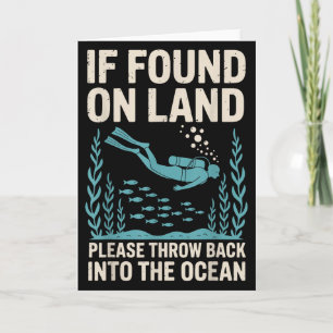 Carte Art de plongée en scaphandre drôle pour hommes fem