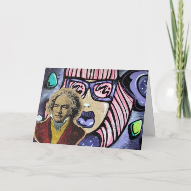 Carte art de rue beethoven (Devant)