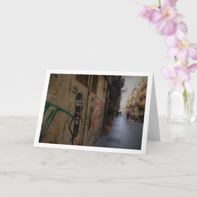 Carte Art de rue valencien, Espagne (Orchidée)