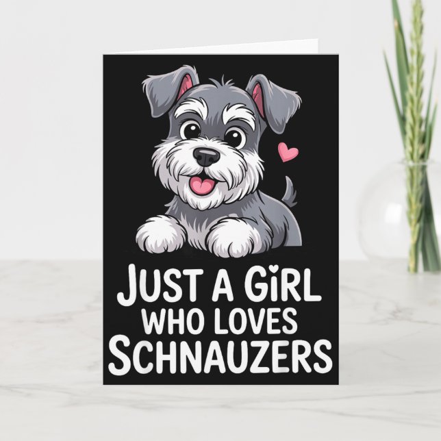 Carte Art de Schnauzer pour femmes filles enfants Mini S (Devant)