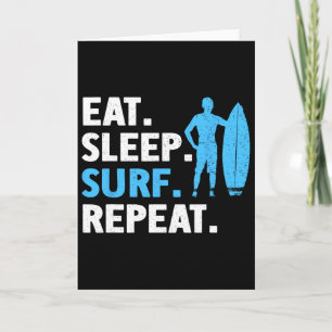 Carte Art de surf pour hommes femmes surfeur amateur de
