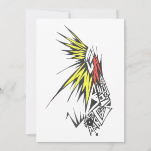 Carte Art de tatouage tribal abstrait coloré soleil