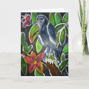 Carte Art de toucan de forêt tropicale