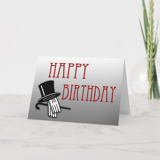 Carte Art Déco Anniversaire (Devant)