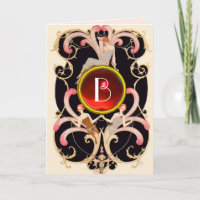 ART DÉCO BEAUTÉ MODE ROUGE GEM MONOGRAM Anniversai