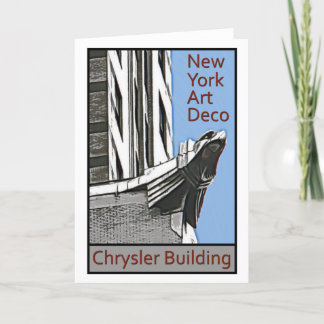 Carte Art déco de New York - Chrysler construisant Eagle