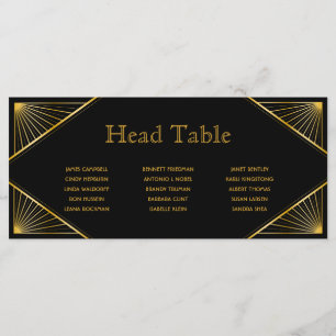 Carte Art Déco Gatsby Mariage Head Table