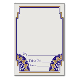 Carte Art Déco Gold Marine Posh Place