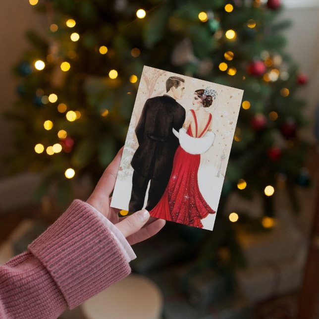 Carte art déco rétro vintage ajouter un sentiment (Créateur téléchargé)