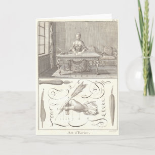 Carte Art d'Ecrire Art de l'écriture Encyclopédie Didero