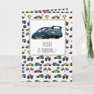 Carte art dessiné à la main de voiture wrx sti S205
