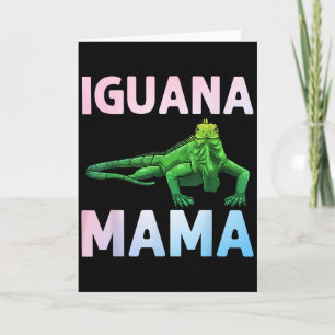 Carte Art d'iguane pour mères filles femmes lézard repti