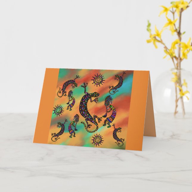 Carte Art du désert de l'Arizona (Fleur jaune)
