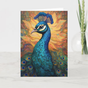 Carte Art du paon