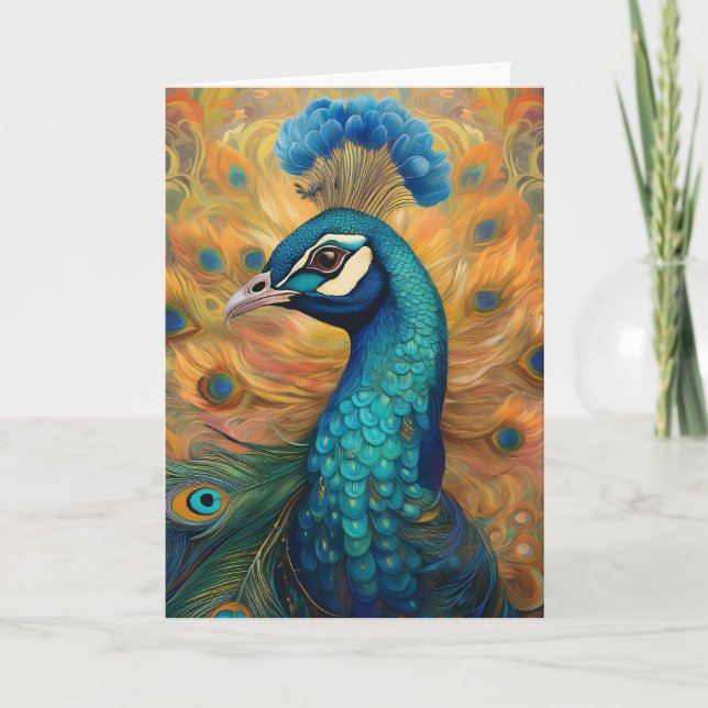 Carte Art du paon (Devant)