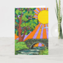 art du paysage boisé de rivière