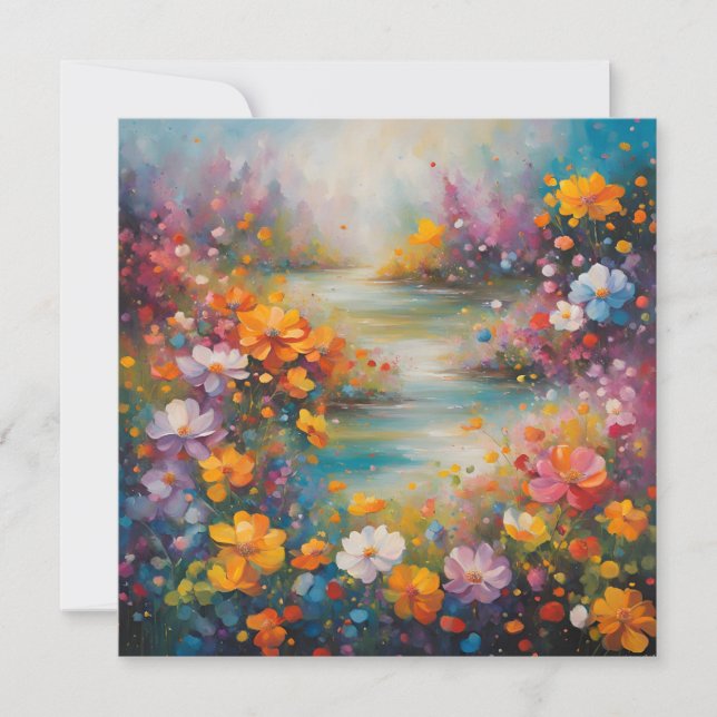 Carte Art Floral Abstrait (Devant)