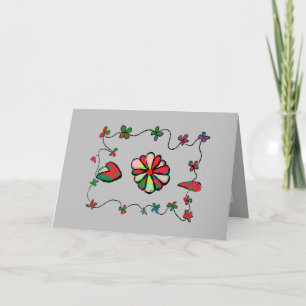 Carte Art floral folklorique