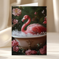 Art floral tropical flamant rose baignoire pour an