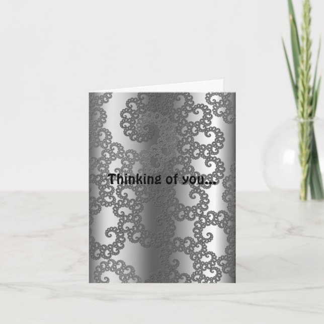 Carte Art Fractal Argent De Vous (Devant)
