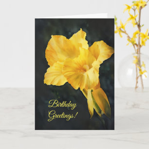 Carte Art Lily Jaune Lily Lumineuse Anniversaire