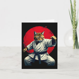 Carte Art Martial Japonais Judo Karate Chat Homme Femmes
