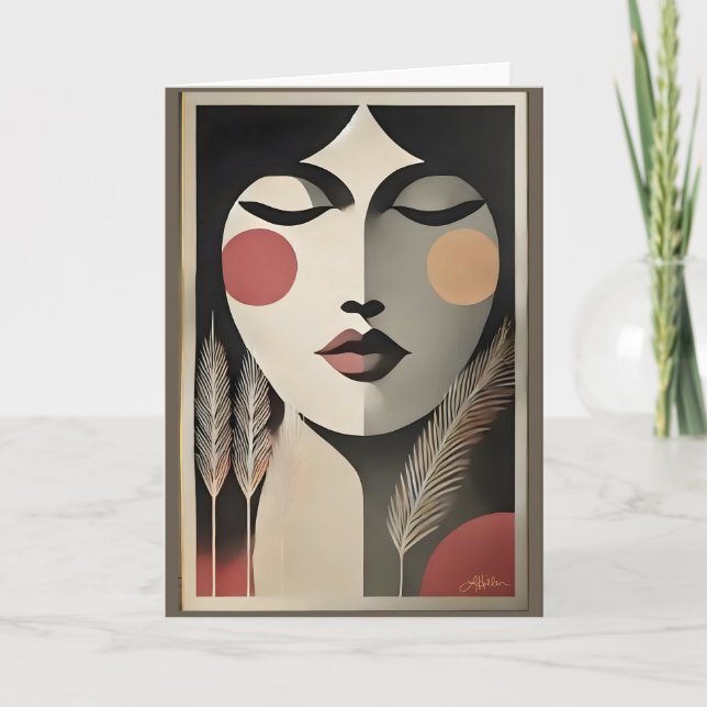 Carte Art méditatif moderne du milieu du siècle (Devant)