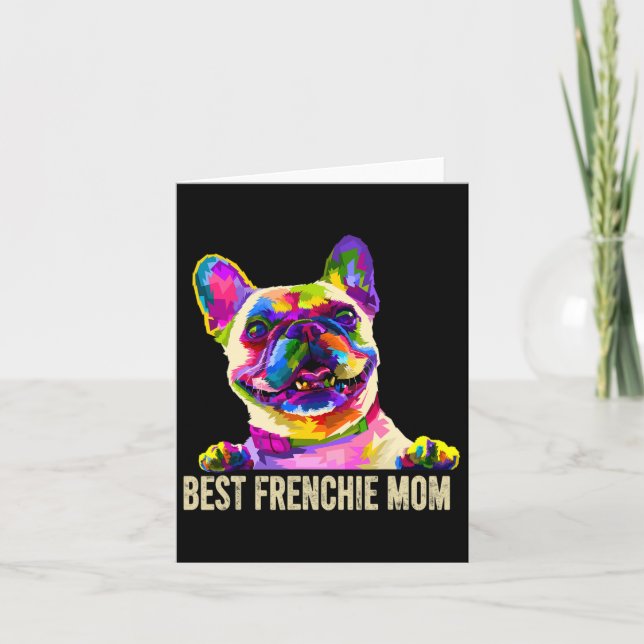 Carte Art Meilleure Maman Frenchie Bouledogue Français M (Devant)