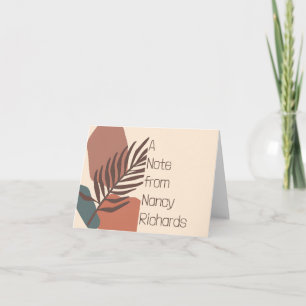 Carte Art minimaliste moderne feuille de palmier abstrai